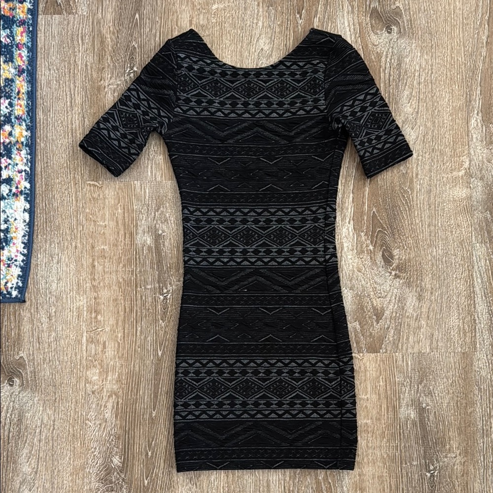 H&M Black Bodycon Mini Dress